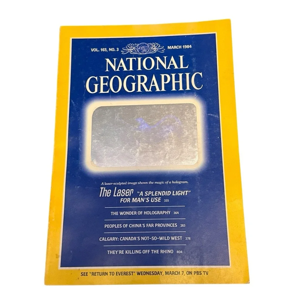 National Geographic Magazine March 1984 Vol. 165 No. 3 The Laser Hologram Eagle